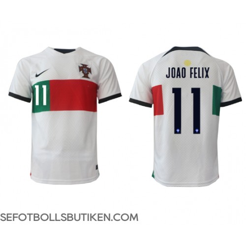 Portugal Joao Felix #11 Replika Borta matchkläder VM 2022 Korta ärmar